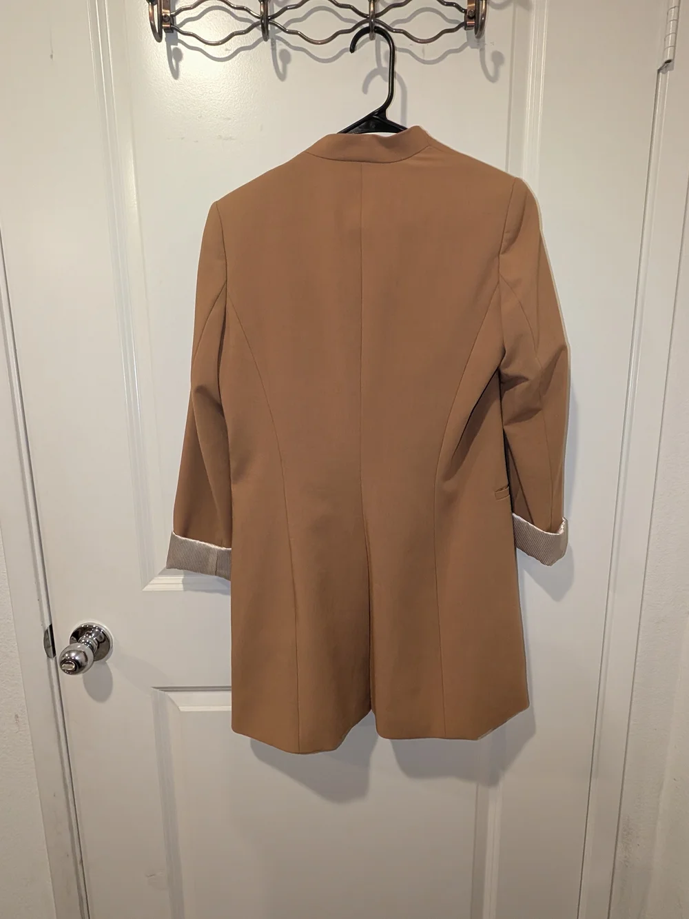 Women's Casual Beige Business Professional Blazer Coat Jacket - Picture 3 of 3